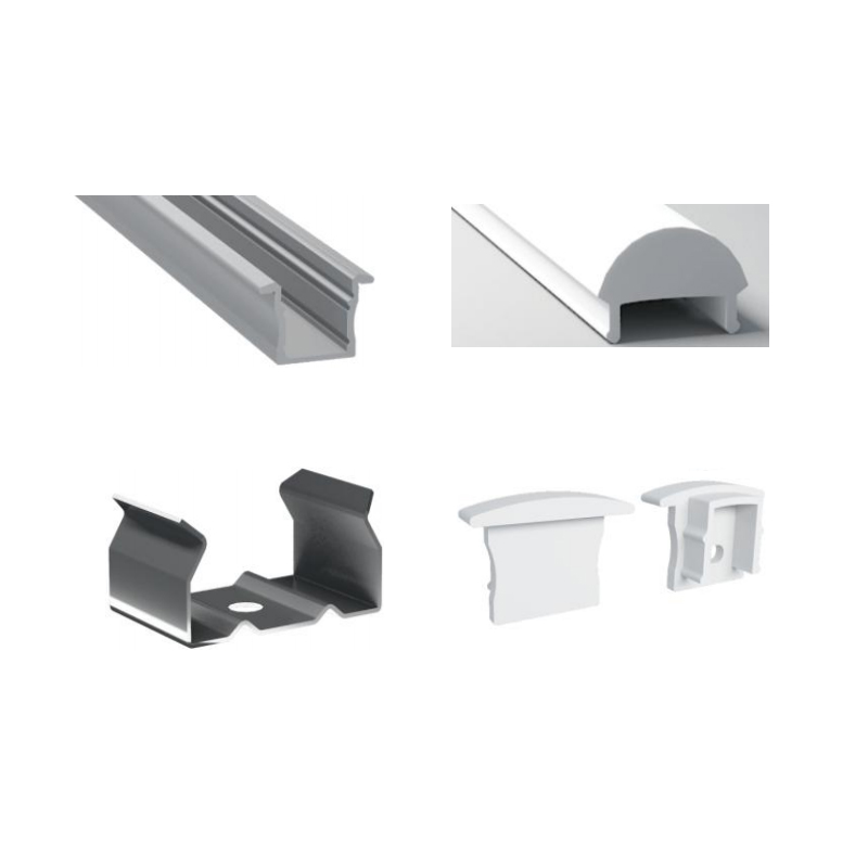60° Lens Recessed LED Channel For 12mm White LED Strip Lighting 60° Lens Recessed LED Channel For 12mm White LED Strip Lighting